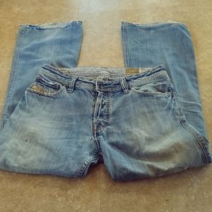 Diesel Industries Italian Made Bootcut Blue Jeans Size 27 Denim distressed